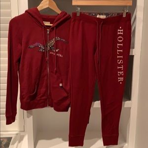 Hollister active set. Zip hoodie & joggers  .